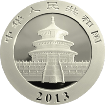 1 Unze Silber China Panda 2013 (teilvergoldet)