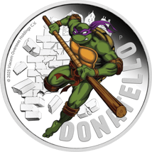 1 Unze Silber Teenage Mutant Ninja Turtles Donatello 2025 PP (Auflage: 5.000 | Polierte Platte)