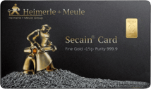 0,5g Goldbarren Heimerle und Meule Secain Card