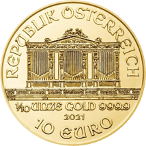 1/10 Unze Gold Wiener Philharmoniker 2021