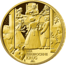 1/2 Unze Gold 100 Euro Der zerbrochene Krug - Kleist 2024 (Buchstabe: J | Auflage: 18.000)