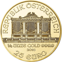 1/4 Unze Wiener Philharmoniker Gold 2016