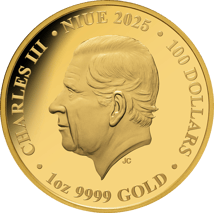 1 Unze Gold Schachfiguren Dame 2025 (Auflage: 99 | Polierte Platte | Platiniert)