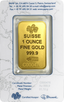 1 Unze Goldbarren PAMP Suisse