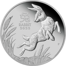 1 Unze Platin Lunar III Hase 2023 PP (Auflage: 188 | Polierte Platte)