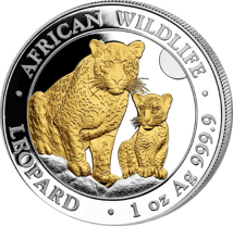 1 Unze Silber African Wildlife Leopard 2024 (Auflage: 5.000 | teilvergoldet)