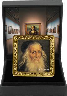 1 Unze Silber Bilderrahmen Leonardo da Vinci - Mona Lisa (Auflage: 100 | teilvergoldet)