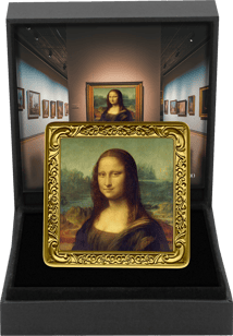 1 Unze Silber Bilderrahmen Leonardo da Vinci - Mona Lisa (Auflage: 100 | teilvergoldet)