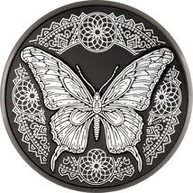 1 Unze Silber Butterfly 2025 (Auflage: 999 | Obsidian Black)