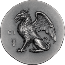 1 Unze Silber Cook Islands Gryphon 2024 AF (Auflage: 999 | Antik Finish)