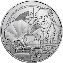 1 Unze Silber Inspirierende Ikonen Thomas Edison 2023 (Auflage: 10.000)