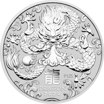 1 Unze Silber Lunar III Drache 2024 (Auflage: 300.000)