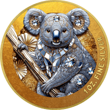 1 Unze Silber Tierwelt Australiens Koala 2024 (Auflage: 50 | teilvergoldet)