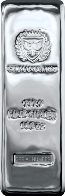 100 Unze Silberbarren Germania Mint