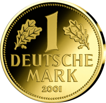 1 Unze Gold Deutsche Mark 2024 (Auflage: 199 | Neuprägung von 2001| 1 DM)