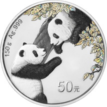 150g Silber China Panda 2023 PP (Polierte Platte | Auflage: 30.000)