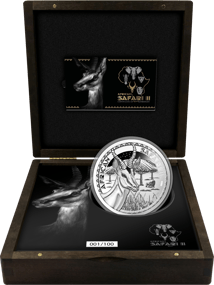 1kg Silber African Safari II Antilope PP 2024 (Auflage: 100 | Polierte Platte)