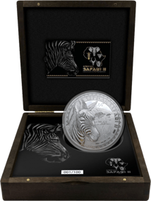 1 kg Silber African Safari II Zebra 2022 PP (Auflage: 100 | Polierte Platte)