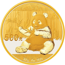 30g Gold China Panda 2017