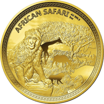 5 Unze Gold African Safari Affe 2019 PP (Auflage: 50 | Zertifikat Nr. 1)