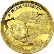 5 Unze Gold African Safari Leopard 2018 PP (Auflage: 50 | Zertifikat Nr. 1)