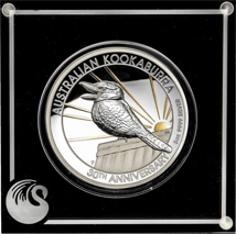 5 Unze Silber Kookaburra 2020 PP (Auflage: 1.000 | Polierte Platte | Gildet | High Relief)