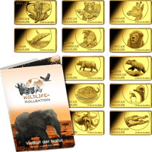 Gold Wildlife Kollektion (Auflage: 5.000 | Poliert Platte | 12 Goldbarren)