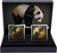 Silber China Panda Gold und Ruthenium Set 2023 (Auflage: 100 | vergoldet)